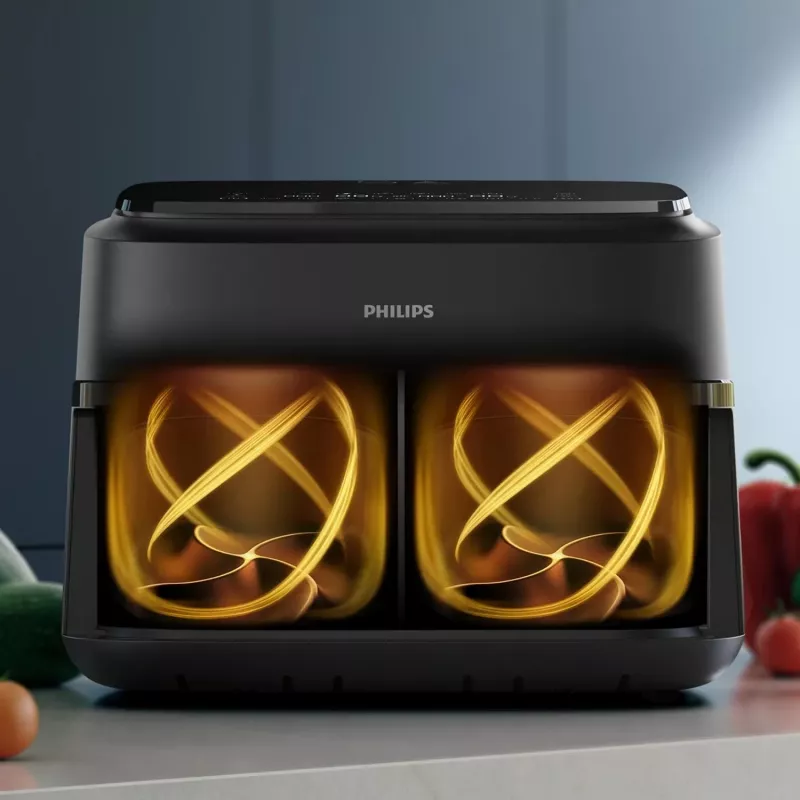 Philips 1000 series NA150/00 fritüür Topelt 7 L Eraldiseisev 2450 W Kuumaõhufritüür Must