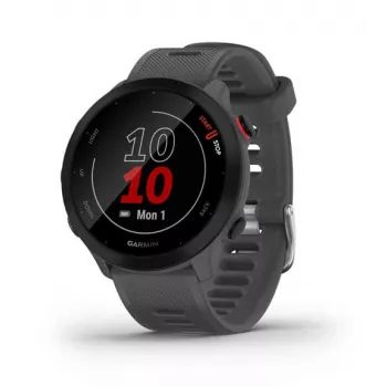 Nutikell GARMIN Forerunner 55, ümmargune 42 mm korpus, hall, silikoonrihm, GPS/GLONASS/Galileo, 5 ATM veekindlus