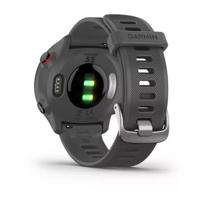 Nutikell GARMIN Forerunner 55, ümmargune 42 mm korpus, hall, silikoonrihm, GPS/GLONASS/Galileo, 5 ATM veekindlus