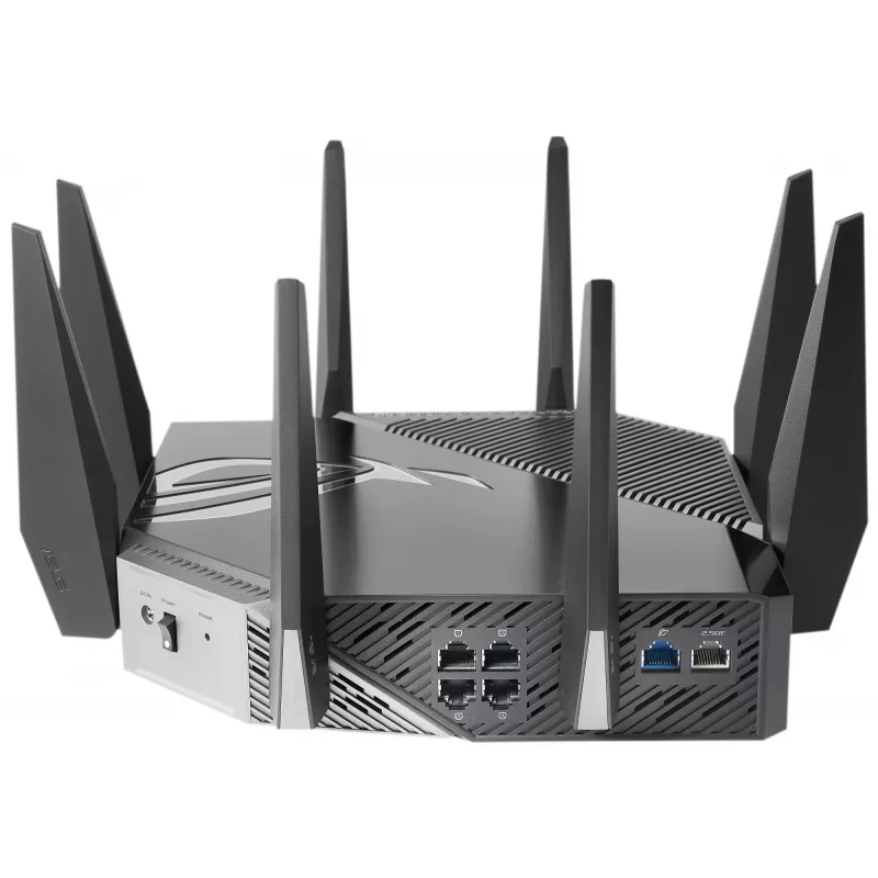 ASUS GT-AXE11000 traadita ruuter Gigabit Ethernet Kolmriba (2,4 GHz / 5 GHz / 6 GHz) Must