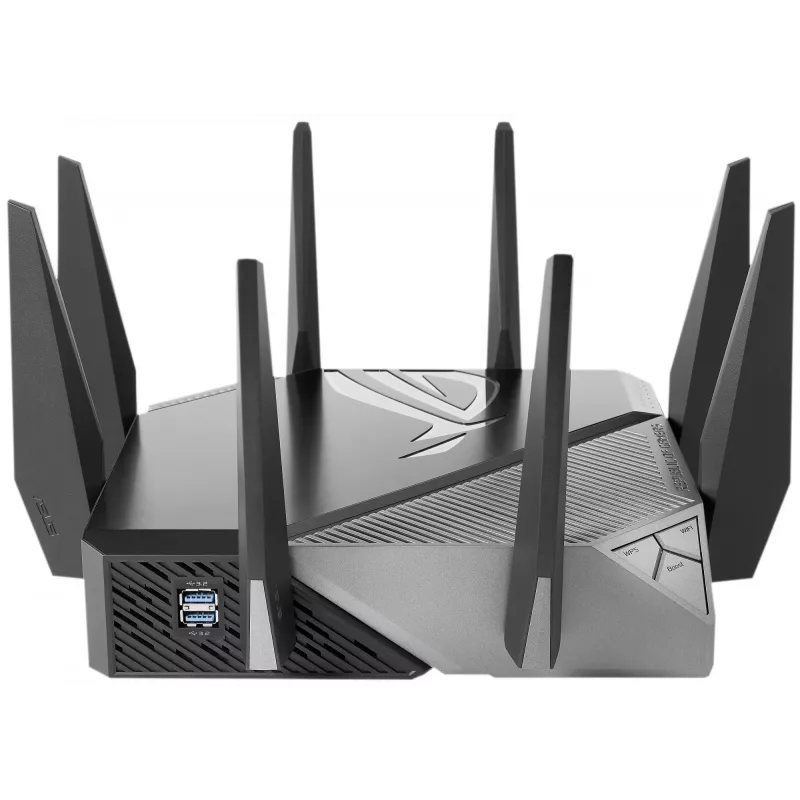 ASUS GT-AXE11000 traadita ruuter Gigabit Ethernet Kolmriba (2,4 GHz / 5 GHz / 6 GHz) Must