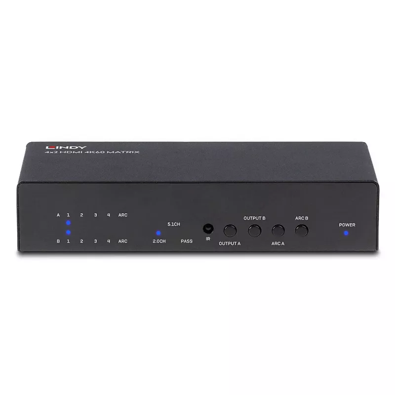 AV maatrikslüliti Lindy 4x2 HDMI 4K60 Matrix