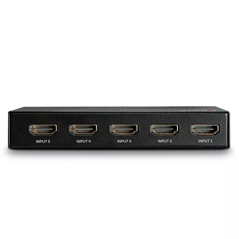 Lindy 5-pordiline HDMI 18G lüliti, HDMI, metall, must, 18 Gbit/s, RF, 4K Ultra HD