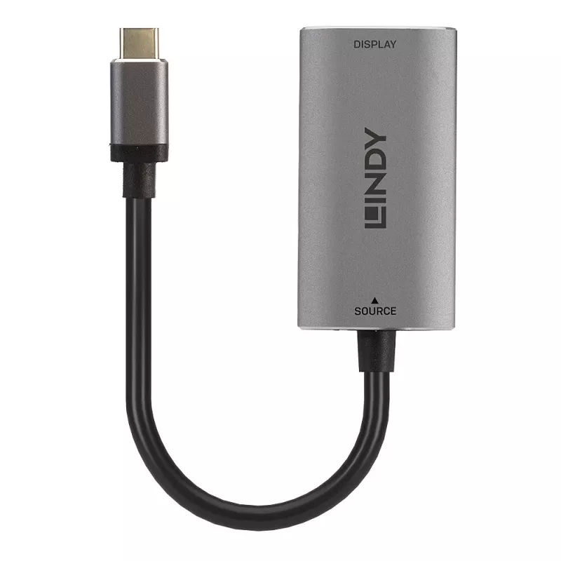 Lindy USB Type C HDMI 8K60 muundur, 0,11 m, USB USB-C, HDMI, isane, emane, sirge