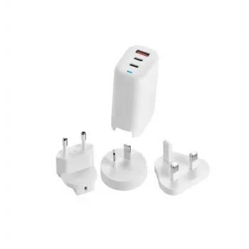 Laadija Acer GaN Tech 65W-19V universaalne siseruumides AC valge USB USB-C