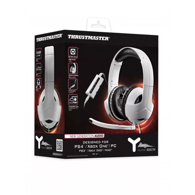 Thrustmaster Y-300CPX Peakomplekt Juhtmega Peavõru Mängimine Valge