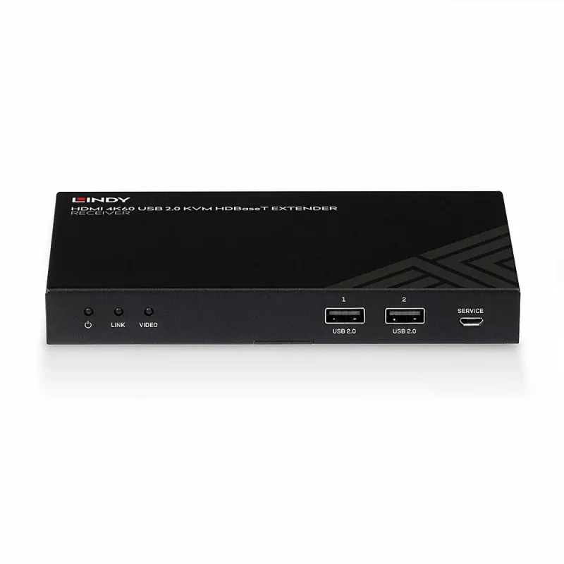 Lindy 150m Cat.6 HDMI 4K60, IR, RS-232 & Audio HDBaseT KVM pikendaja, vastuvõtja