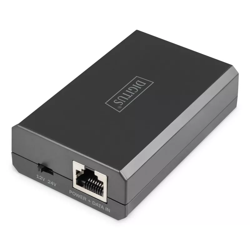 DIGITUS Gigabit Ethernet PoE jaotur 802.3af/at/bt Väljund: 12V/4.25A 24V/2.125A 51W