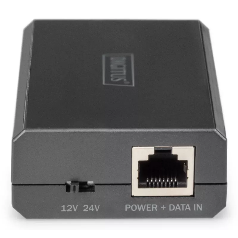 DIGITUS Gigabit Ethernet PoE jaotur 802.3af/at/bt Väljund: 12V/4.25A 24V/2.125A 51W
