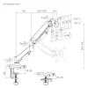 Lauamonitori kinnitus Gembird MA-DA1U-01 kuni 32-tollistele (81,3 cm) ekraanidele, max 9 kg, VESA 75x75–100x100, must