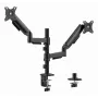 Gembird MA-DA2P-02 kuvari lauakinnitus kahele ekraanile, kuni 81,3 cm (32 tolli), VESA 75x75–100x100, maksimaalne kaal 9 kg igaühele, klamber/läbiviiguga, must