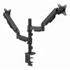 Gembird MA-DA2P-02 kuvari lauakinnitus kahele ekraanile, kuni 81,3 cm (32 tolli), VESA 75x75–100x100, maksimaalne kaal 9 kg igaühele, klamber/läbiviiguga, must