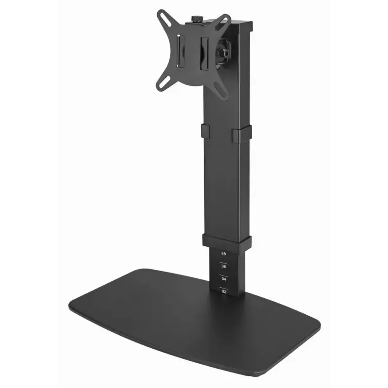 Monitor desk stand GEMBIRD MS-D1ST-02 — height-adjustable full-motion for 17–32 inch screens, max 8 kg, VESA 75x75–100x100, Must