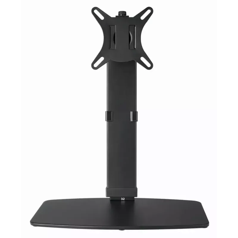 Monitor desk stand GEMBIRD MS-D1ST-02 — height-adjustable full-motion for 17–32 inch screens, max 8 kg, VESA 75x75–100x100, Must