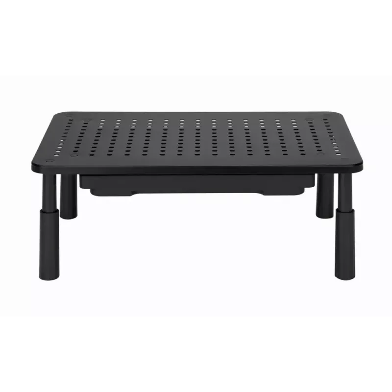 Monitorialus GEMBIRD MS-TABLE-D-01 — kõrgusega reguleeritav lauatõstuk 1 sahtliga, teras, 140 mm kõrgus, toetab 1 ekraani, 20 kg kandevõime