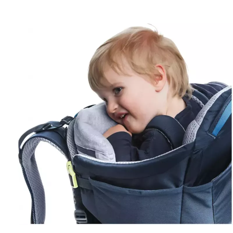 Beebikandur seljakott DEUTER Kid Comfort polüamiidist sinine, max koormus 22 kg, kaal 3.23 kg, mõõtmed 72×43×34 cm