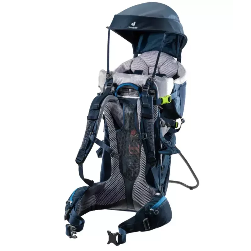 Beebikandur seljakott DEUTER Kid Comfort polüamiidist sinine, max koormus 22 kg, kaal 3.23 kg, mõõtmed 72×43×34 cm