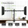 Monitorialus TECHLY ICA-LCD-382-D 2 ekraanile, lauaklamber, kuni 27 tolli, 20 kg, VESA 75x75–100x100, must