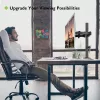 Monitorialus TECHLY ICA-LCD-382-D 2 ekraanile, lauaklamber, kuni 27 tolli, 20 kg, VESA 75x75–100x100, must