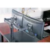 Monitorialus TECHLY ICA-LCD-382-D 2 ekraanile, lauaklamber, kuni 27 tolli, 20 kg, VESA 75x75–100x100, must