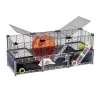 Näriliste puur FERPLAST Multipla hamster large 107,5×37,5×42 cm, metall, must