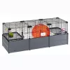 Näriliste puur FERPLAST Multipla hamster large 107,5×37,5×42 cm, metall, must