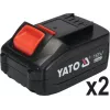 Nurklihvija YATO YT-828295, juhtmevaba 18 V, harjadeta, 125 mm ketas, 2x 4 Ah Li-Ion akud, 1,26 kg