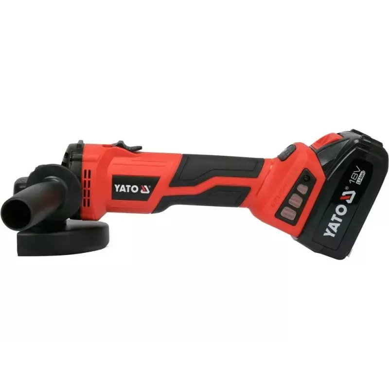 Nurklihvija YATO YT-828295, juhtmevaba 18 V, harjadeta, 125 mm ketas, 2x 4 Ah Li-Ion akud, 1,26 kg