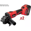 Nurklihvija YATO YT-828295, juhtmevaba 18 V, harjadeta, 125 mm ketas, 2x 4 Ah Li-Ion akud, 1,26 kg