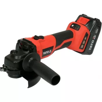 Nurklihvija YATO YT-828295, juhtmevaba 18 V, harjadeta, 125 mm ketas, 2x 4 Ah Li-Ion akud, 1,26 kg