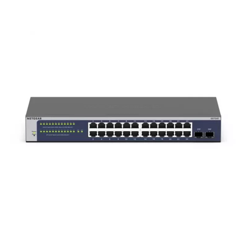 NETGEAR GS724Tv6 hallatav L2+/L3 Gigabit Ethernet (10/100/1000) 1U sinine, hall