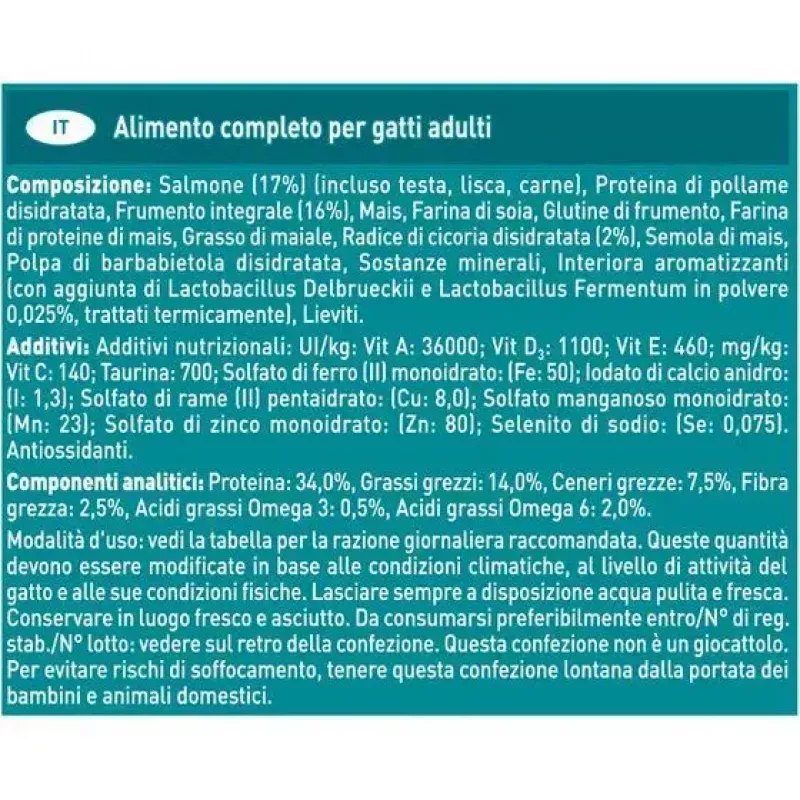 Kuiv kassitoit Purina Nestlé PURINA One 12430964, täiskasvanud, lõhe, 9.75 kg, valku 34%, rasva 14%