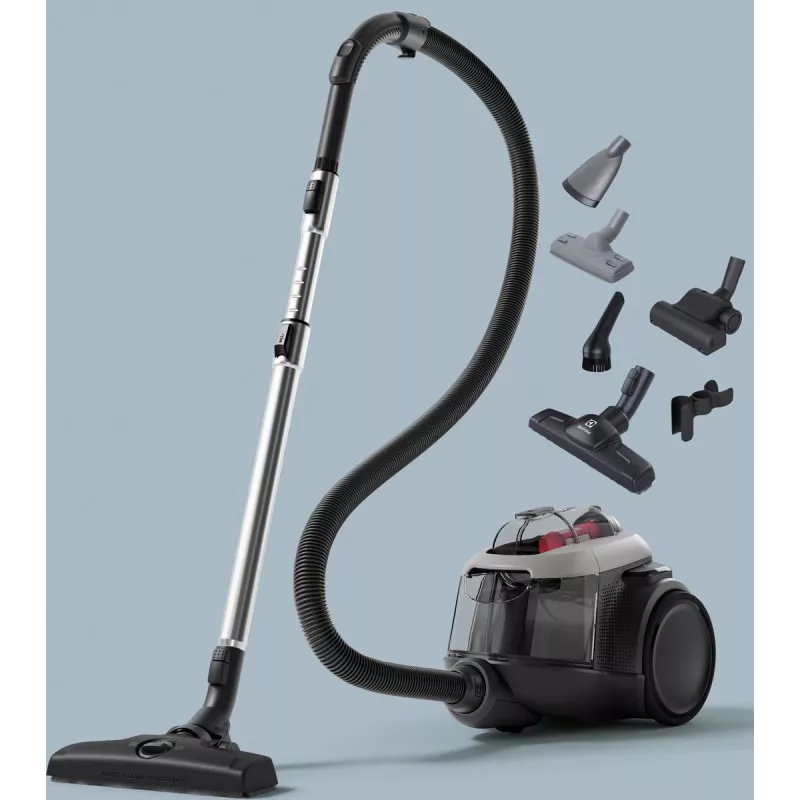 Tolmuimeja Electrolux EL61A4UG, kotiotsikuta kuivtolmuimeja, 700 W max, 170 W imemisvõimsus, 9 m kaabel, 12 m tegevusraadius, hall