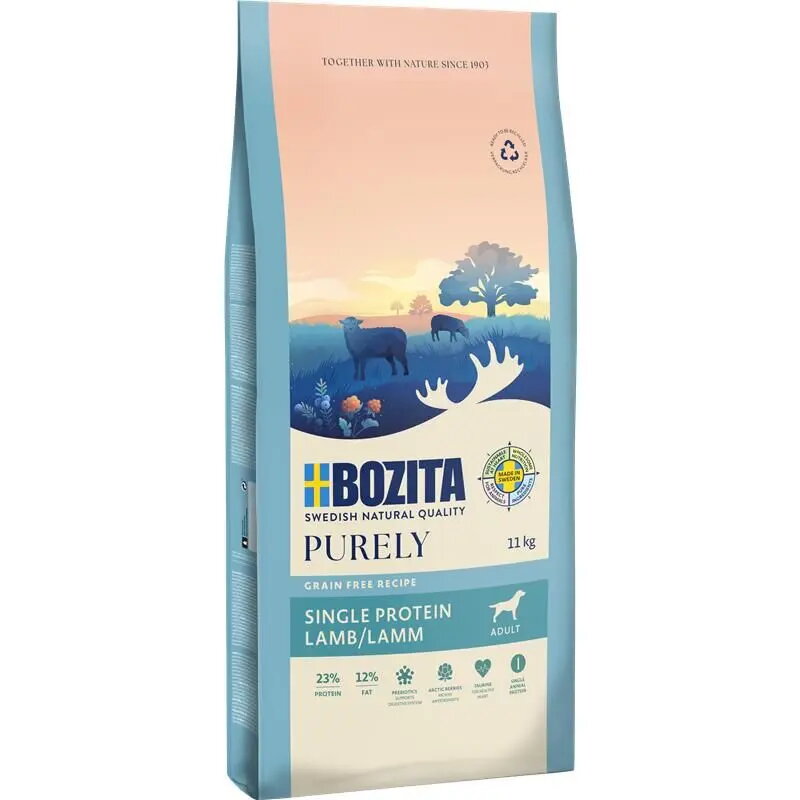 Kuiv koeratoit BOZITA Purely Adult Lamb monoproteiiniga teraviljavaba 11 kg