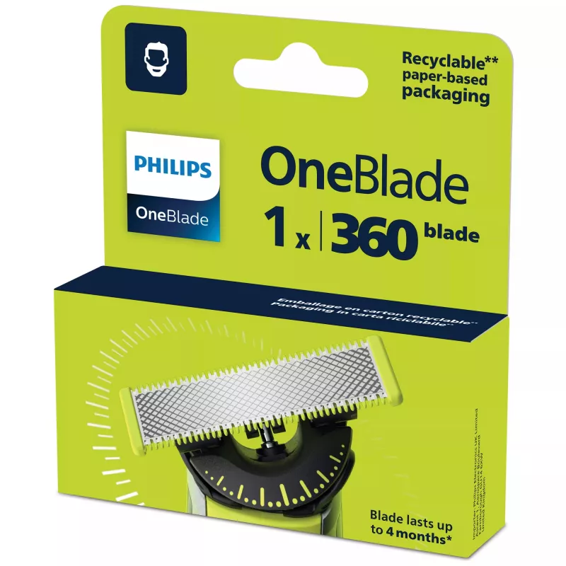 Raseerimistera Philips Norelco OneBlade QP410/50 — 1 vahetuspea, must, pestav, vahetage 4 kuu pärast