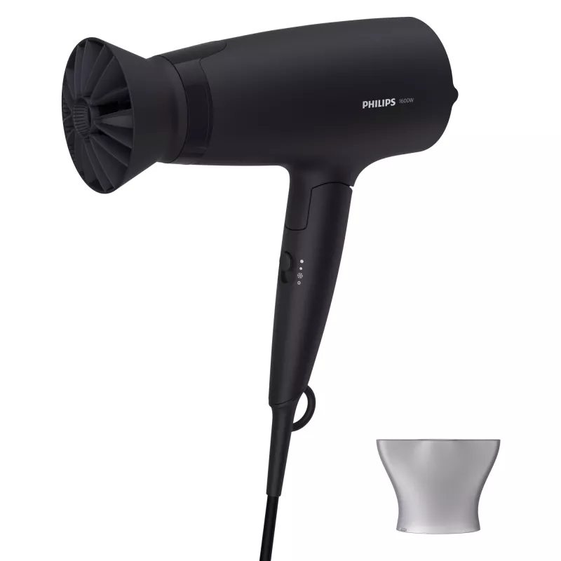 Föön Philips 3000 seeria BHD308/10 — 1600 W, 3 soojus- ja 3 kiirusseadet, kokkupandav käepide, riputusaas