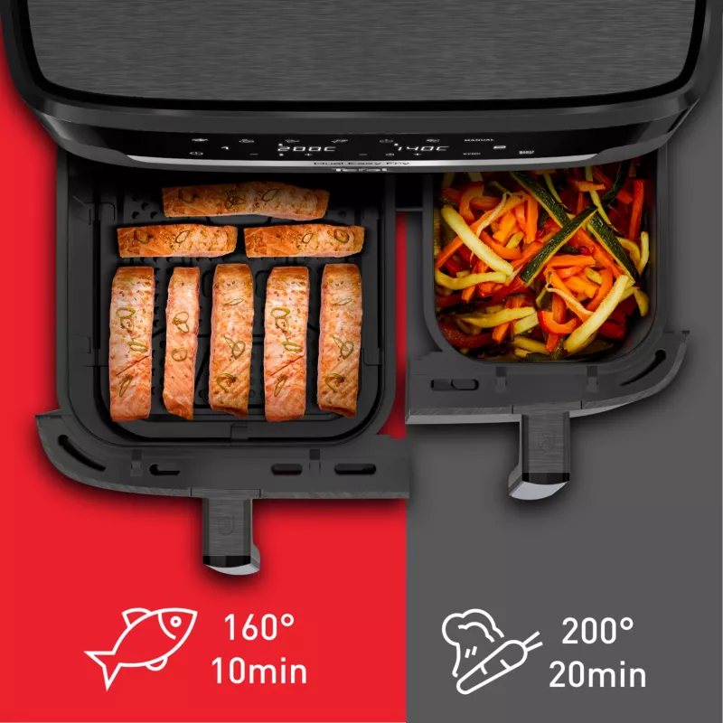 Tefal Easy Fry Dual XXL EY942HE0 fritüür Dual 11 L eraldiseisev 2020 W kuumaõhu fritüür Hall