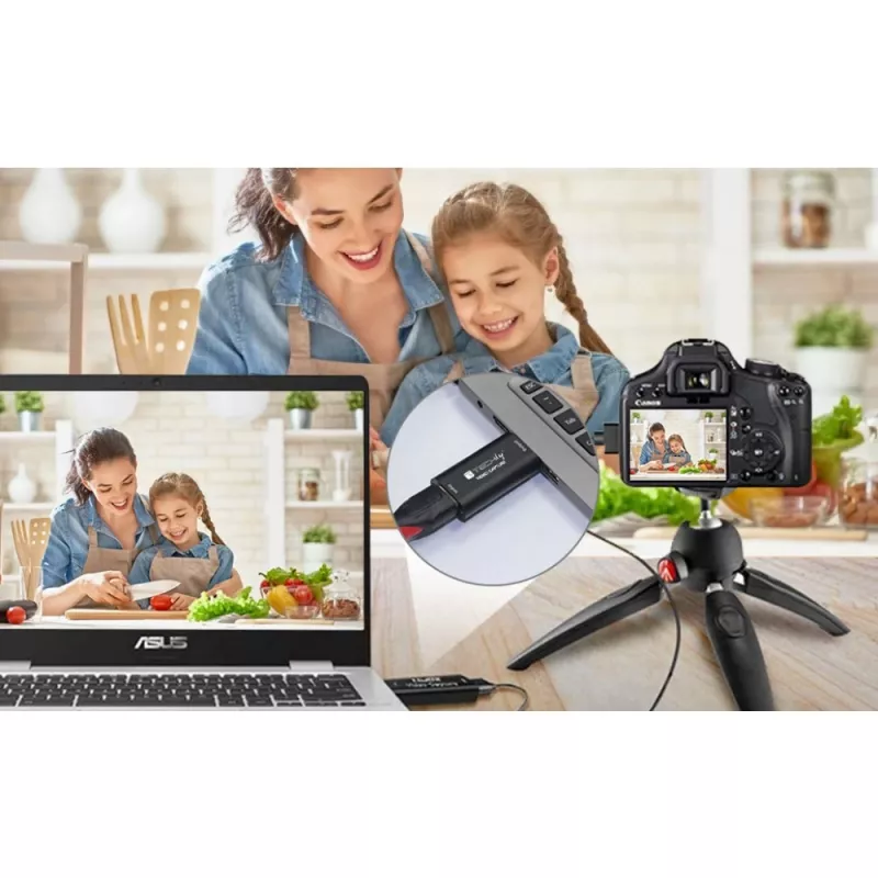 Videosignaali muundur TECHLY I-USB-VIDEO-1080TY — HDMI USB Type-A-le, 1920×1080@60Hz, 12-bit, USB-toitega