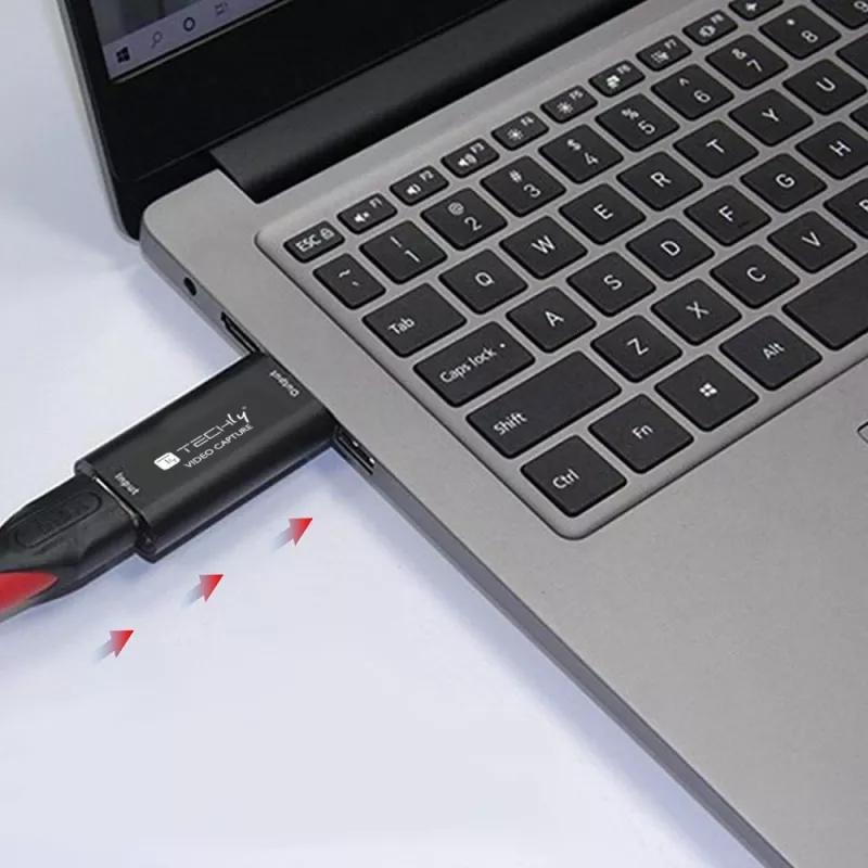 Videosignaali muundur TECHLY I-USB-VIDEO-1080TY — HDMI USB Type-A-le, 1920×1080@60Hz, 12-bit, USB-toitega