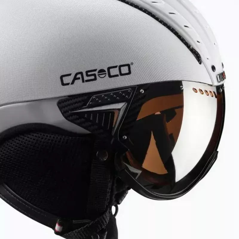 Suusakiiver Casco SP-2 Carbonic Visor Valge suurus S (52-54 cm)