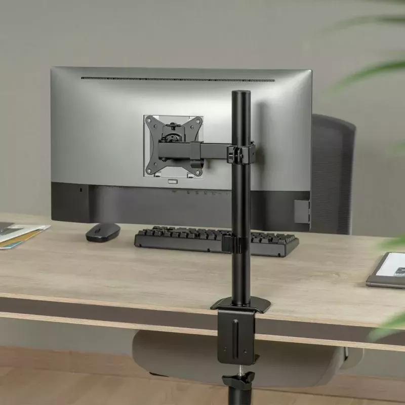 Laua LCD-kuvari kinnitus MACLEAN MC-572N reguleeritava kõrguse ja kaldega, VESA 75x75–100x100, toetab 17 tolli–32 tolli, max koormus 30 kg, must