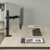 Laua LCD-kuvari kinnitus MACLEAN MC-572N reguleeritava kõrguse ja kaldega, VESA 75x75–100x100, toetab 17 tolli–32 tolli, max koormus 30 kg, must