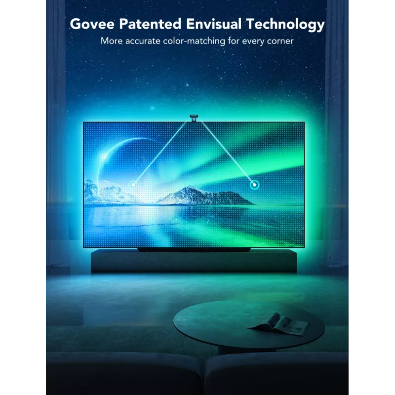 LED valgusriba Govee Envisual TV Backlight T2 kahe kaameraga 75–85-tollistele teleritele