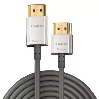 Lindy 4.5m CROMO õhuke High Speed HDMI-kaabel Ethernetiga, 4.5 m, HDMI-tüüp A (standard), HDMI-tüüp A (standard), 3D, must, kuldne, hõbedane