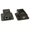 Lindy 50m USB 2.0 Cat.6 pikendaja, võrgusaatja ja -vastuvõtja, 50 m, 480 Mbit/s, Cat5, Cat5e, Cat6, NS1021, must