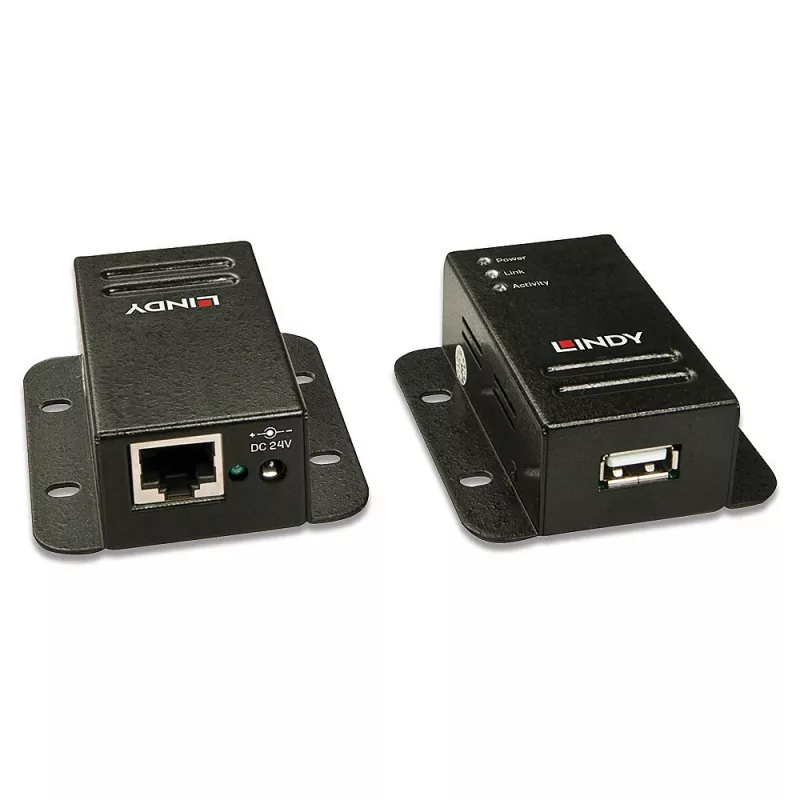 Lindy 50m USB 2.0 Cat.6 pikendaja, võrgusaatja ja -vastuvõtja, 50 m, 480 Mbit/s, Cat5, Cat5e, Cat6, NS1021, must