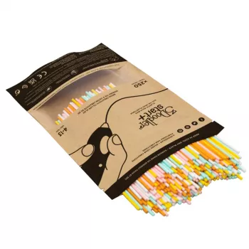 Filamentide täitepakk 3DOODLER Start Eco plastik Fire and Ice — 250 tk, 2,5 mm, kompostitav, oranž/türkiis/valge/kollane