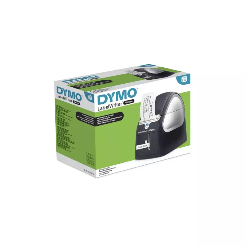 DYMO LabelWriter 450 Duo Sildiprinter | Otsetermosildiprinter | Siltide, vöötkoodide ja muu kiire trükkimine | Prindib nii LW silte kui ka D1 plastiksilte