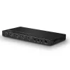 Lindy 4-pordiline HDMI 18G lüliti heliga, HDMI, metallist, must, 18 Gbit/s, 3840 x 2160 pikslit, 5.1 kanalit