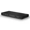 Lindy 4-pordiline HDMI 18G lüliti heliga, HDMI, metallist, must, 18 Gbit/s, 3840 x 2160 pikslit, 5.1 kanalit